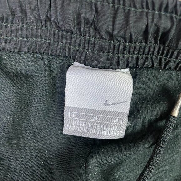 Vintage Nike Woven Track Pants Men's Medium Black Red Stripe Ankle Zip Y2K 2000s - Picture 9 of 14